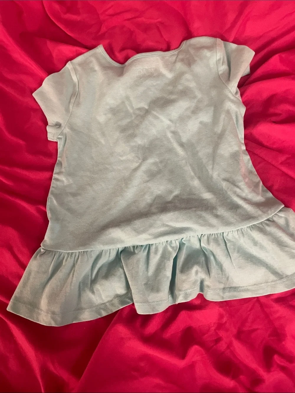 The Children's Place Pale Blue Ruffle Hem Short Sleeve Tee